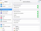 Paramètres du centre de notification